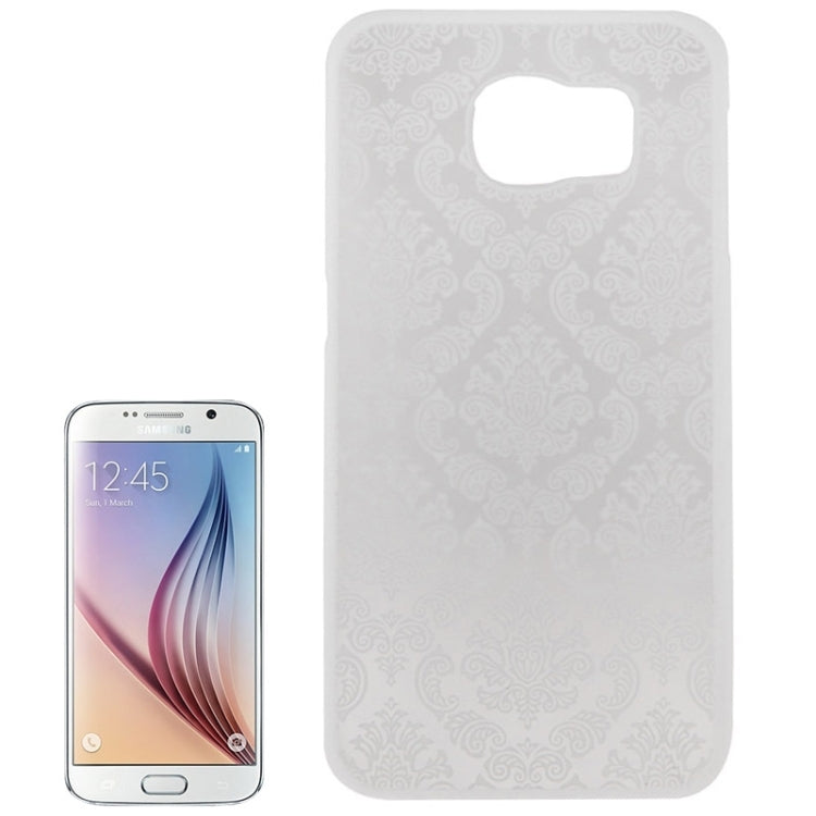 For Galaxy S6 / G920 Embossed Flowers Pattern Protective Hard Case