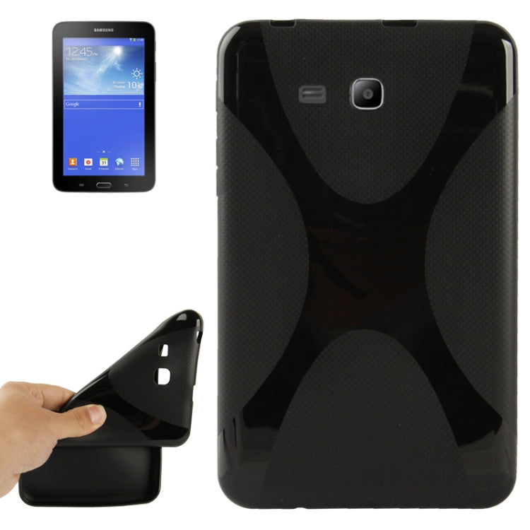 X Shaped Anti-skid Texture TPU Case for Galaxy Tab 3 Lite 7.0 / T111