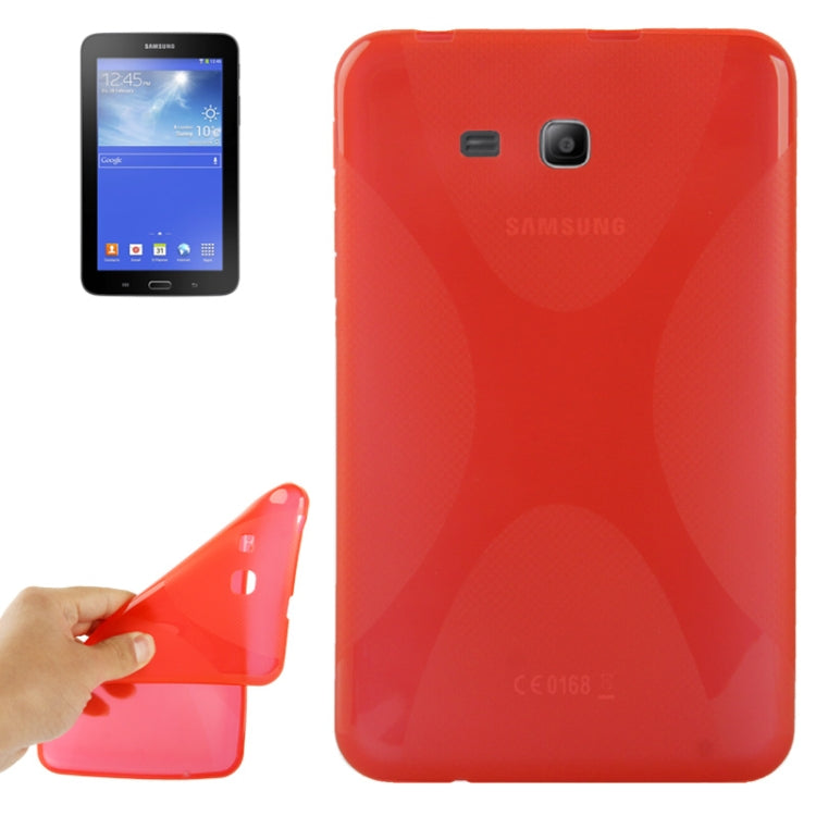 X Shaped Anti-skid Texture TPU Case for Galaxy Tab 3 Lite 7.0 / T111