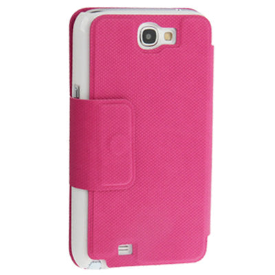 Spherical Texture Ultrathin Magnetic Horizontal Flip Full Housing Protector Leather Case with Holder for Galaxy Note II / N7100