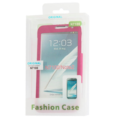 Spherical Texture Ultrathin Magnetic Horizontal Flip Full Housing Protector Leather Case with Holder for Galaxy Note II / N7100