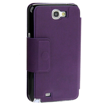 Spherical Texture Ultrathin Magnetic Horizontal Flip Full Housing Protector Leather Case with Holder for Galaxy Note II / N7100