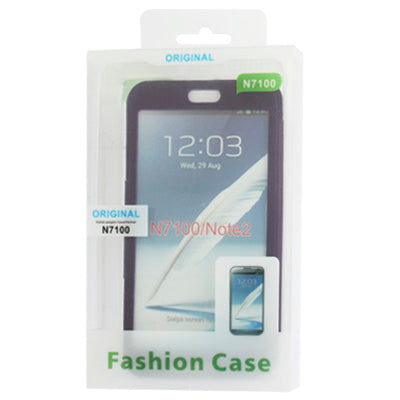 Spherical Texture Ultrathin Magnetic Horizontal Flip Full Housing Protector Leather Case with Holder for Galaxy Note II / N7100