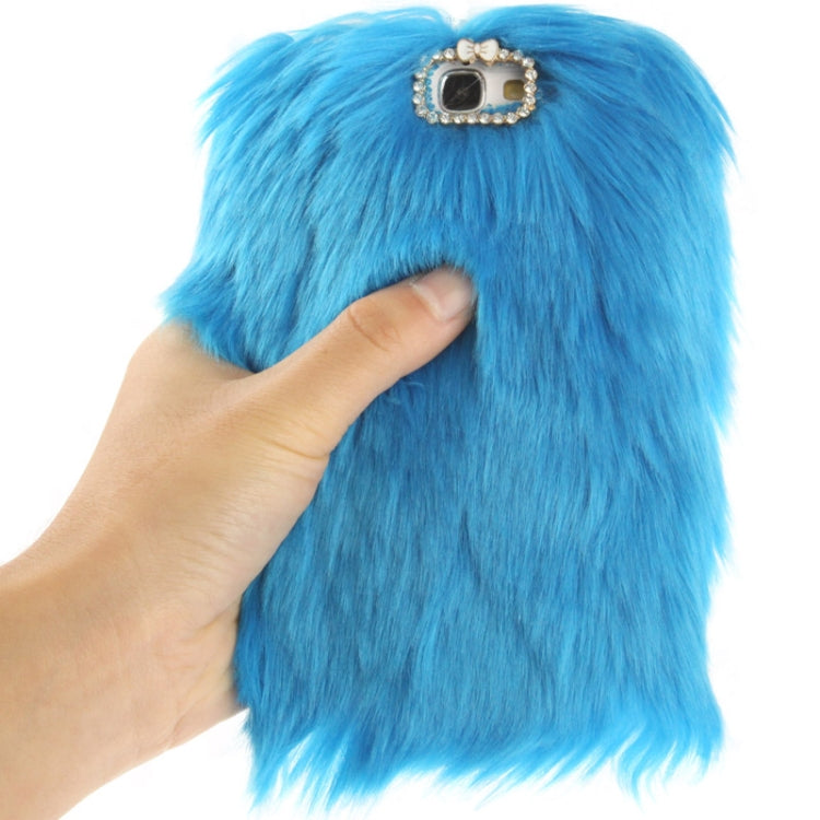 Diamond Encrusted Winter Warm Fur Plastic Case for Galaxy Note II / N7100