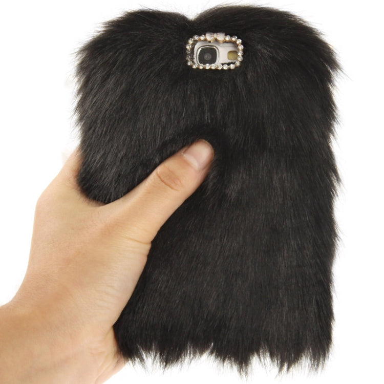 Diamond Encrusted Winter Warm Fur Plastic Case for Galaxy Note II / N7100