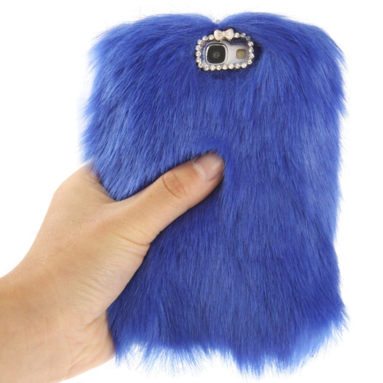Diamond Encrusted Winter Warm Fur Plastic Case for Galaxy Note II / N7100