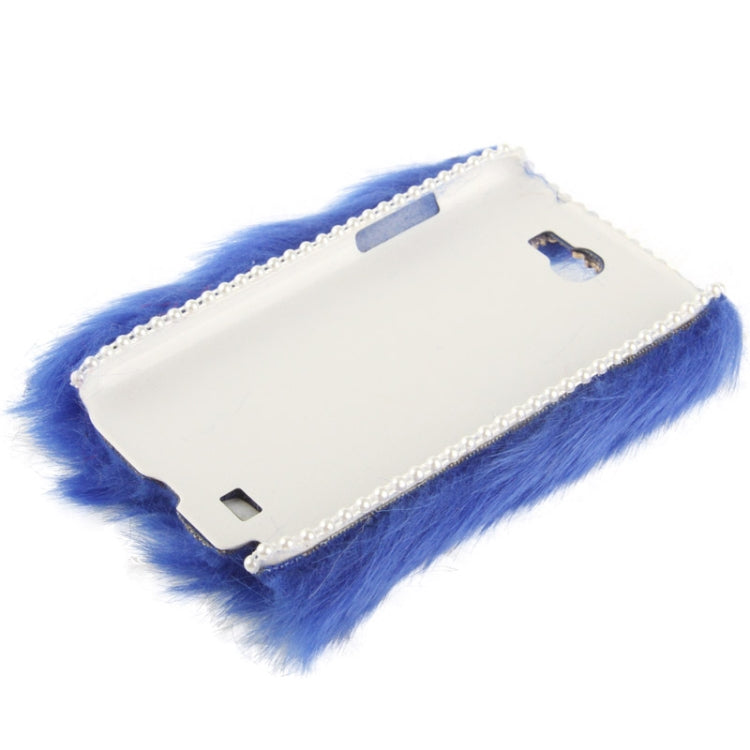 Diamond Encrusted Winter Warm Fur Plastic Case for Galaxy Note II / N7100