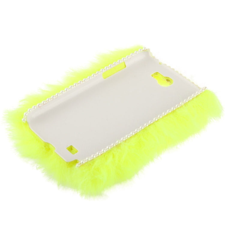 Diamond Encrusted Winter Warm Fur Plastic Case for Galaxy Note II / N7100