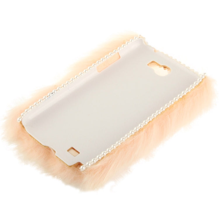 Diamond Encrusted Winter Warm Fur Plastic Case for Galaxy Note II / N7100