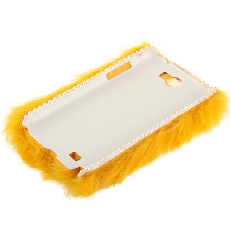 Diamond Encrusted Winter Warm Fur Plastic Case for Galaxy Note II / N7100