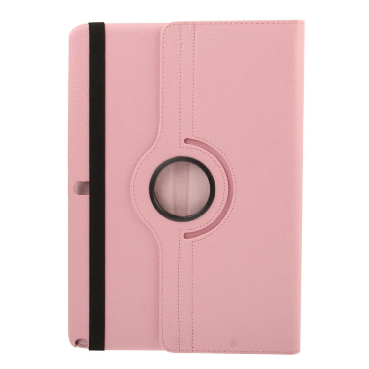 360 Degree Rotatable Litchi Texture Leather Case with 3-angle Viewing Holder for Galaxy Note