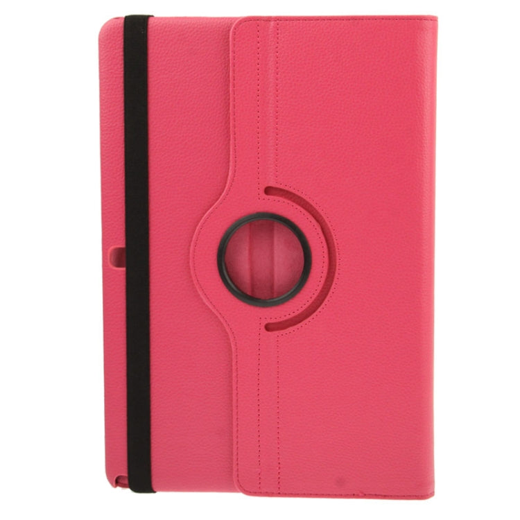 360 Degree Rotatable Litchi Texture Leather Case with 3-angle Viewing Holder for Galaxy Note