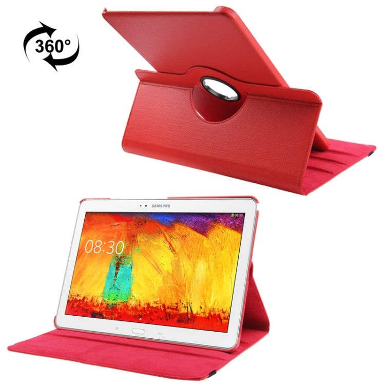 360 Degree Rotatable Litchi Texture Leather Case with 3-angle Viewing Holder for Galaxy Note