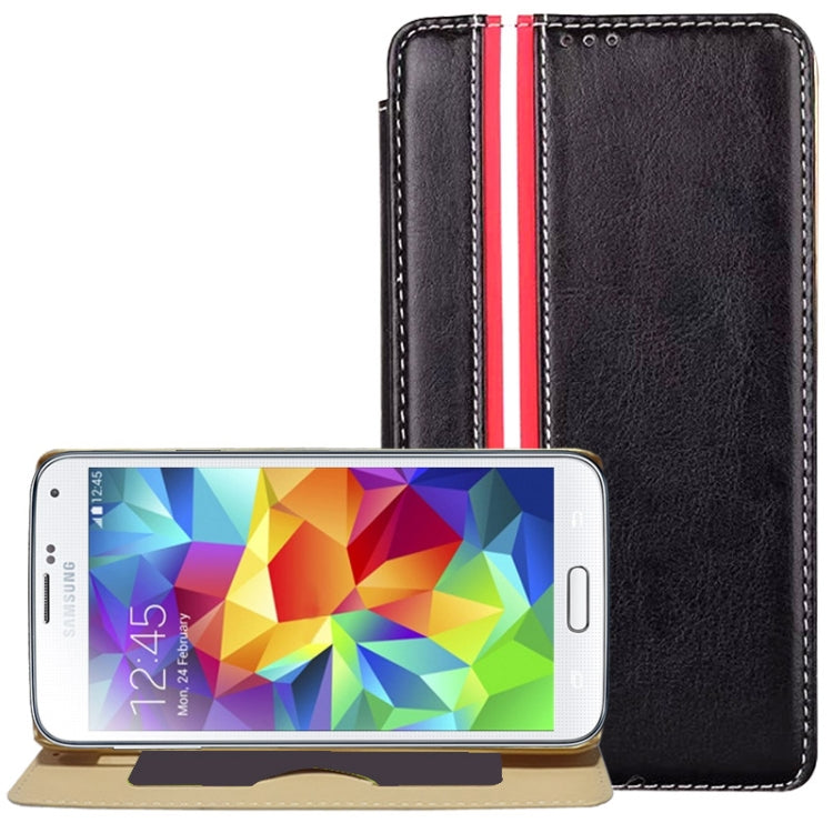 Crazy Horse Texture Flip Leather Case with Card Slot & Holder for Galaxy S5 / G900