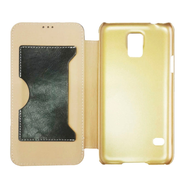 Crazy Horse Texture Flip Leather Case with Card Slot & Holder for Galaxy S5 / G900