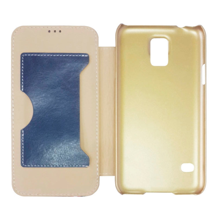 Crazy Horse Texture Flip Leather Case with Card Slot & Holder for Galaxy S5 / G900