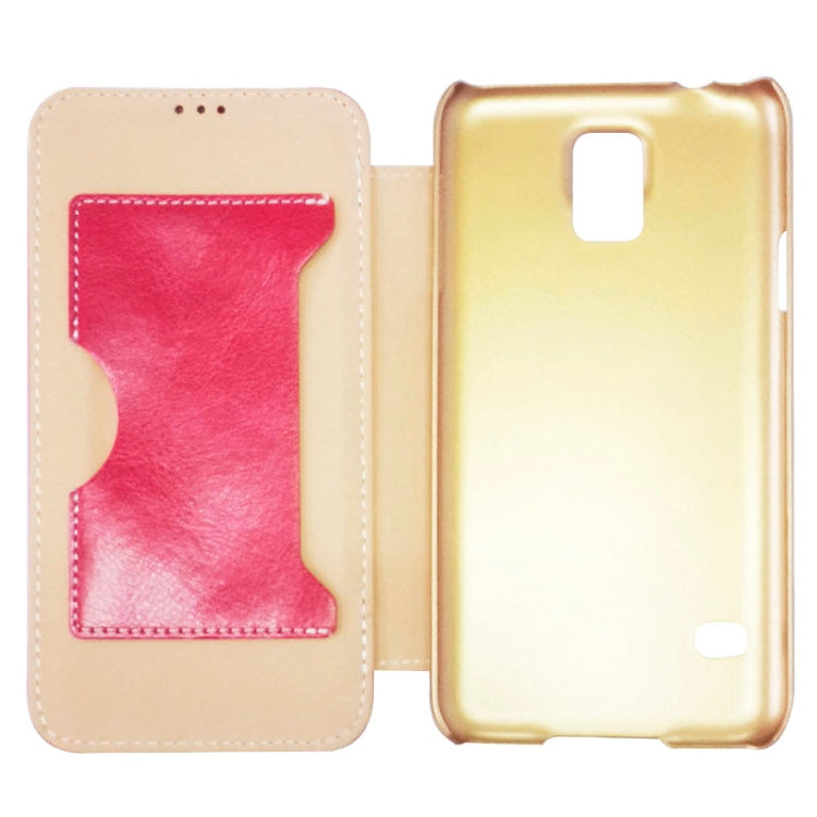 Crazy Horse Texture Flip Leather Case with Card Slot & Holder for Galaxy S5 / G900