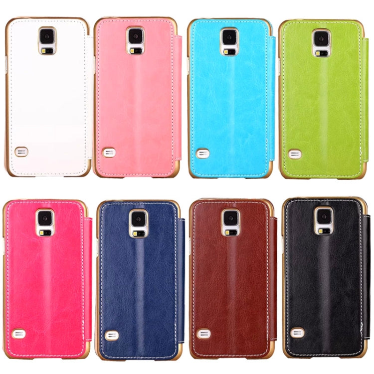 Crazy Horse Texture Flip Leather Case with Card Slot & Holder for Galaxy S5 / G900