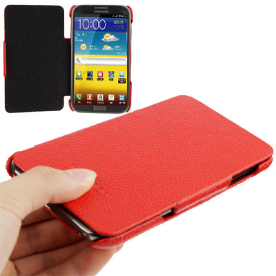 Litchi Texture Top-grain Leather Case  for Galaxy Note i9220