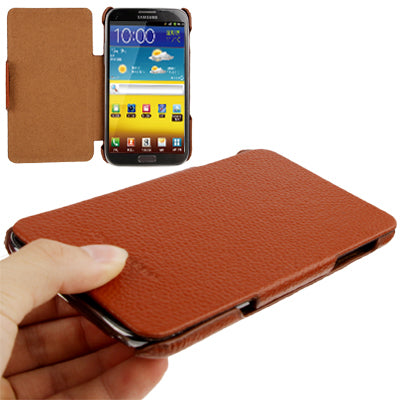 Litchi Texture Top-grain Leather Case  for Galaxy Note i9220
