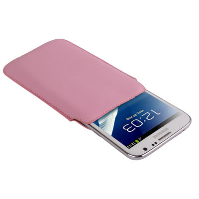 Pure Color Leather Case Pocket Pouch Sleeve Bag with Pull Tab for Galaxy S IV / Note II / N7100