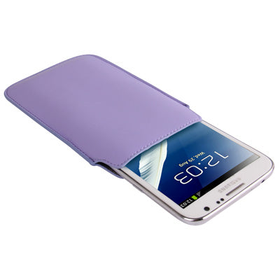 Pure Color Leather Case Pocket Pouch Sleeve Bag with Pull Tab for Galaxy S IV / Note II / N7100