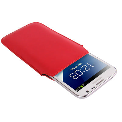 Pure Color Leather Case Pocket Pouch Sleeve Bag with Pull Tab for Galaxy S IV / Note II / N7100