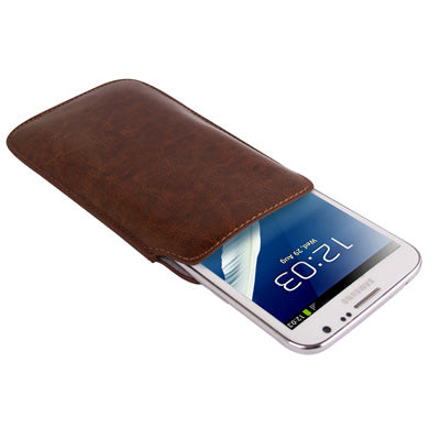 Pure Color Leather Case Pocket Pouch Sleeve Bag with Pull Tab for Galaxy S IV / Note II / N7100