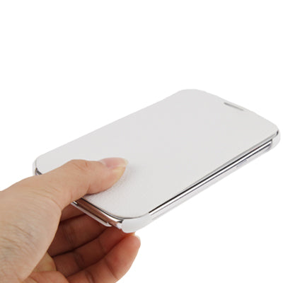 2-color Litchi Texture (Top-grain Leather + White Plastic) Case with Credit Card Slots for Galaxy Note II / N7100