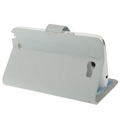 2-color Series Mouse Texture Flip Leather Case with Credit Card Slots & Lanyard & Holder for Galaxy Note II / N7100