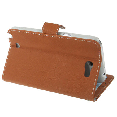 2-color Series Mouse Texture Flip Leather Case with Credit Card Slots & Lanyard & Holder for Galaxy Note II / N7100