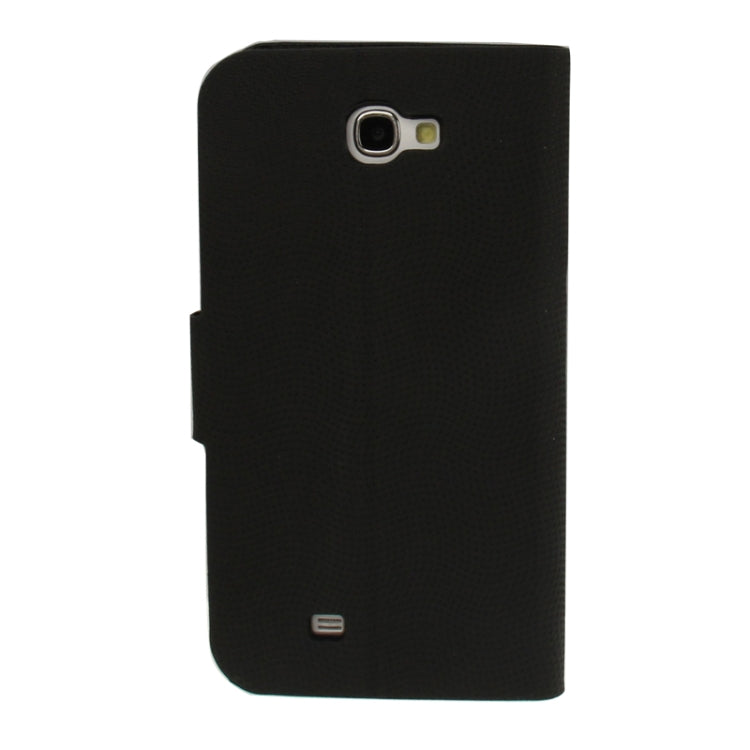 Mesh Pattern Horizontal Flip Leather Case with Holder for Galaxy Note II / N7100