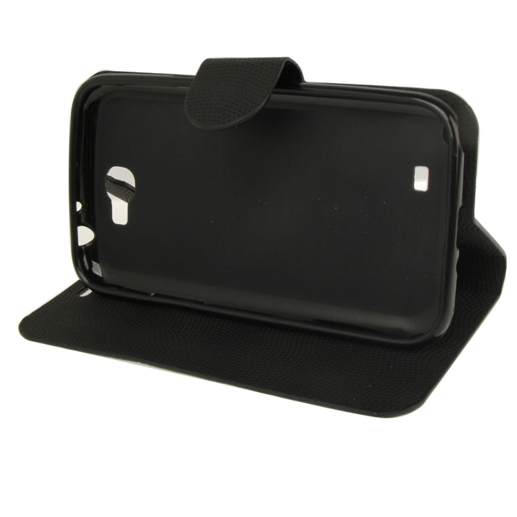 Mesh Pattern Horizontal Flip Leather Case with Holder for Galaxy Note II / N7100