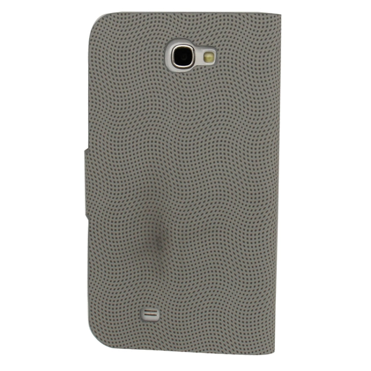 Mesh Pattern Horizontal Flip Leather Case with Holder for Galaxy Note II / N7100