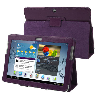 Litchi Texture Leather Case with Holder for Galaxy Tab 2 (10.1) / P5100,