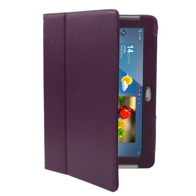 Litchi Texture Leather Case with Holder for Galaxy Tab 2 (10.1) / P5100,