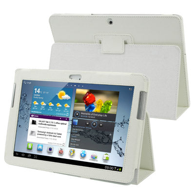 Litchi Texture Leather Case with Holder for Galaxy Tab 2 (10.1) / P5100,