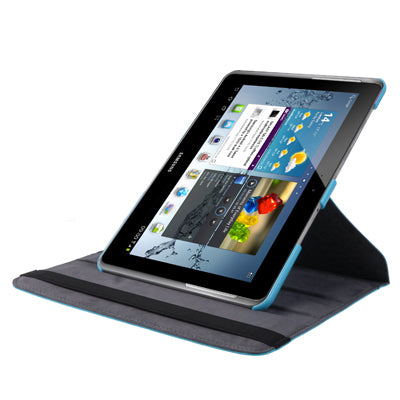 360 Degree Rotatable Litchi Texture Leather Case with Holder for Galaxy Tab 2 (10.1) / P5100,
