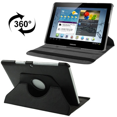 360 Degree Rotatable Litchi Texture Leather Case with Holder for Galaxy Tab 2 (10.1) / P5100,