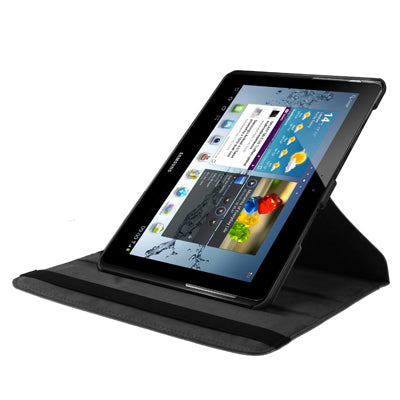 360 Degree Rotatable Litchi Texture Leather Case with Holder for Galaxy Tab 2 (10.1) / P5100,