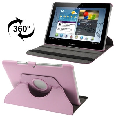 360 Degree Rotatable Litchi Texture Leather Case with Holder for Galaxy Tab 2 (10.1) / P5100,