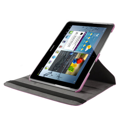 360 Degree Rotatable Litchi Texture Leather Case with Holder for Galaxy Tab 2 (10.1) / P5100,