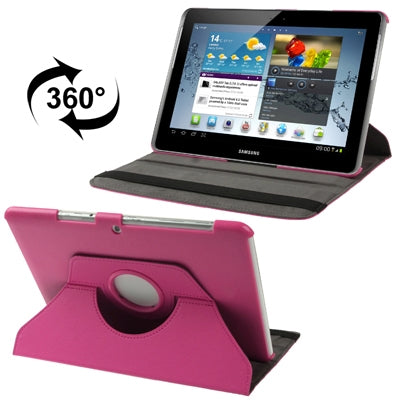 360 Degree Rotatable Litchi Texture Leather Case with Holder for Galaxy Tab 2 (10.1) / P5100,