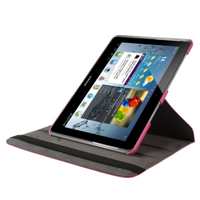 360 Degree Rotatable Litchi Texture Leather Case with Holder for Galaxy Tab 2 (10.1) / P5100,