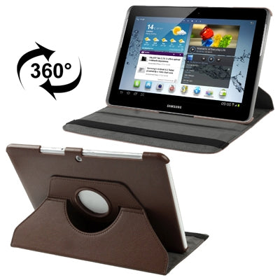 360 Degree Rotatable Litchi Texture Leather Case with Holder for Galaxy Tab 2 (10.1) / P5100,