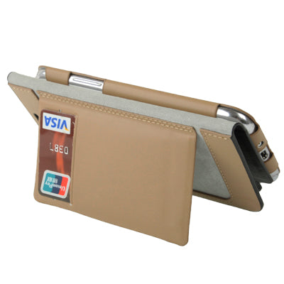 Lichi Texture High Quality Genuine Leather Case with Credit Card Slots & Holder for Galaxy Note II / N7100