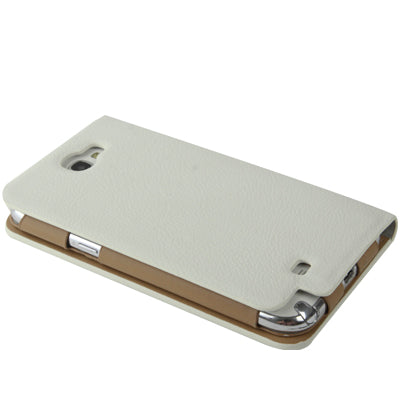 Lichi Texture High Quality Genuine Leather Case with Credit Card Slots & Holder for Galaxy Note II / N7100