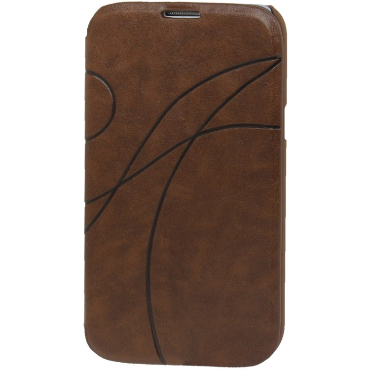 Embossing Pattern Flip Leather Case with Credit Card Slot / Holder / Suction Cup for Galaxy Note II / N7100