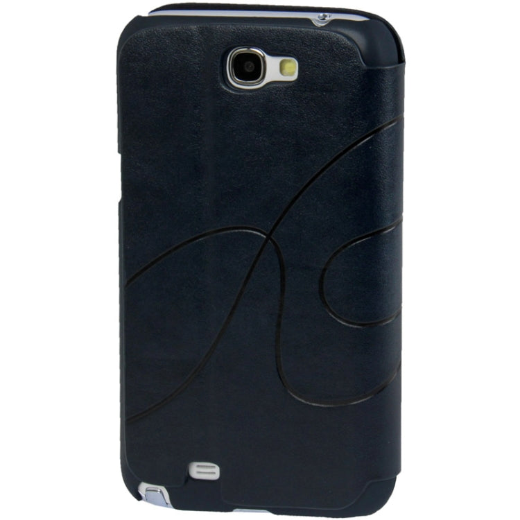 Embossing Pattern Flip Leather Case with Credit Card Slot / Holder / Suction Cup for Galaxy Note II / N7100