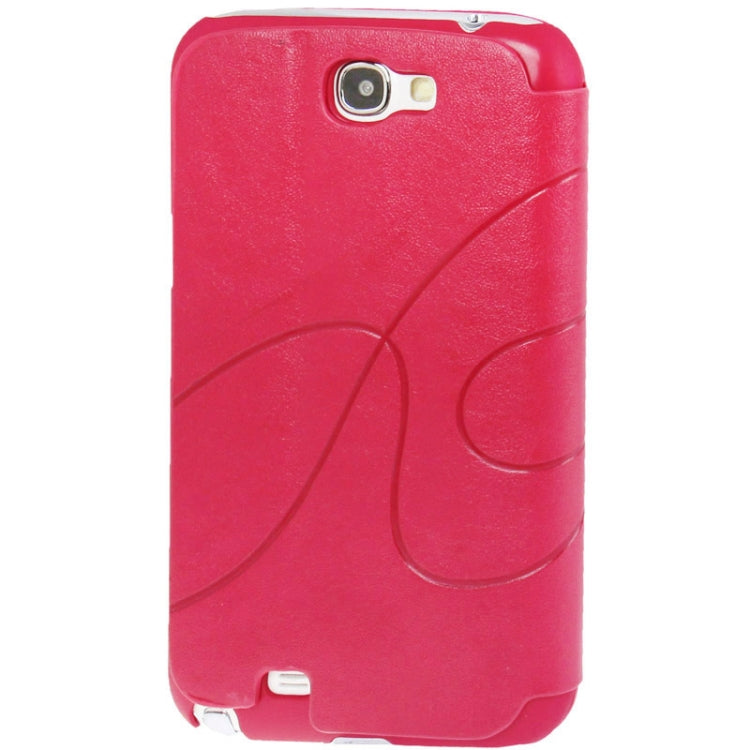 Embossing Pattern Flip Leather Case with Credit Card Slot / Holder / Suction Cup for Galaxy Note II / N7100